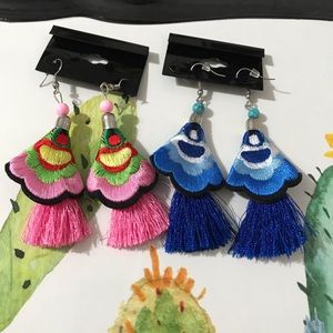Hand made earrings / embroider / Mexican